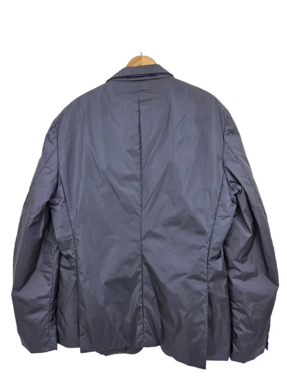 New Prada Navy Blue Nylon Jacket Mens Size 58 Blazer Sportscoat Pockets